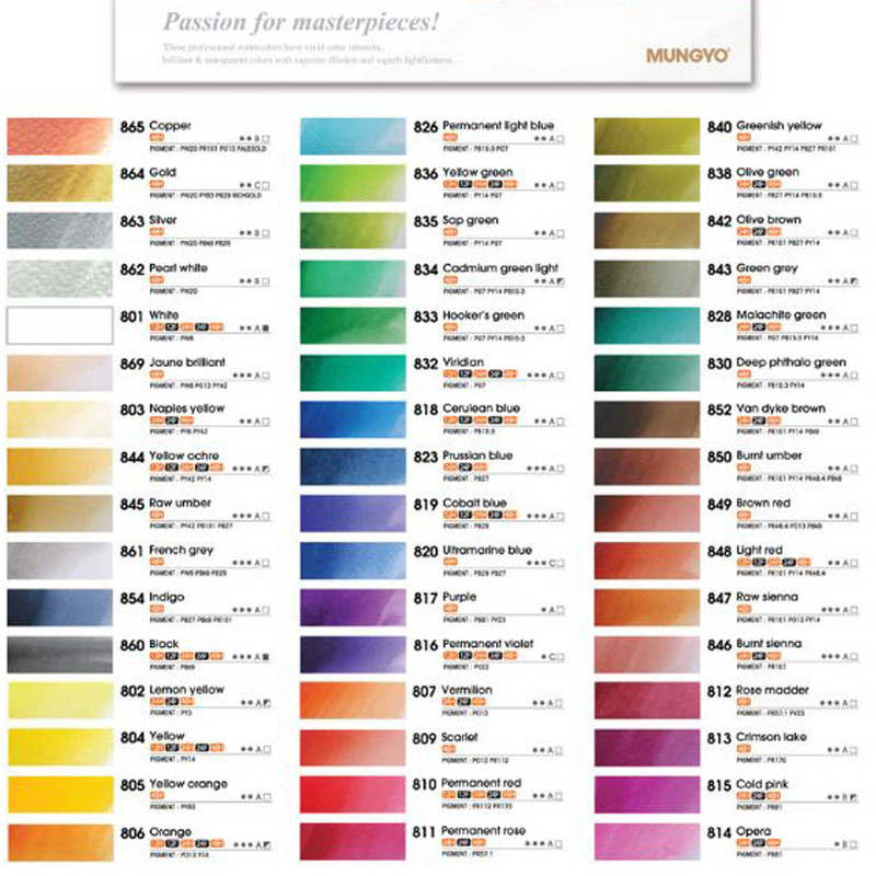 آبرنگ 48 رنگ مونگیو مدل professional کد MWPH-48