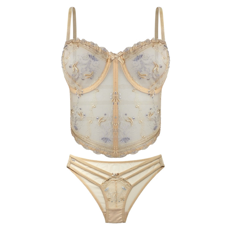 ست شورت و سوتین زنانه کد Mis8026 رنگ کرم