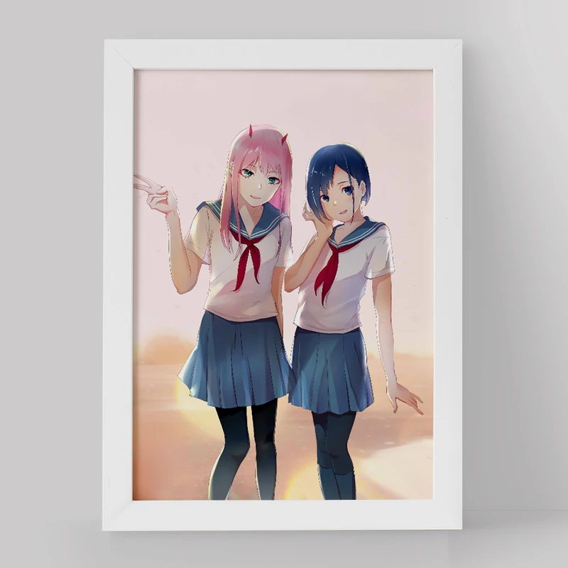 تابلو خندالو مدل زیروتو و ایچیگو انیمه دارلینگ در فرنکس کد 12000