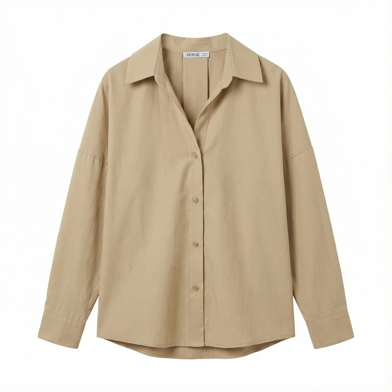 شومیز آستین سه ربع یقه برگردان زنانه سرژه مدل 2076692