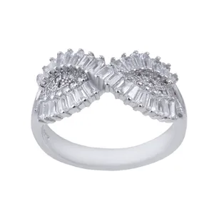 انگشتر نقره زنانه بازرگانی میلادی مدل فانتزی طرح بینهایت کد AWR_232