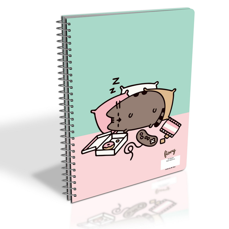 دفتر مشق 50 برگ مستر راد مدل گربه کیوت کد fiory 2191