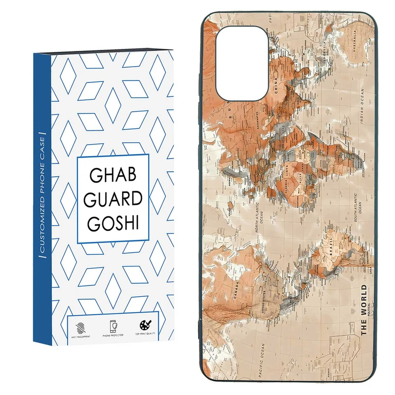 کاور قاب گارد گوشی طرح نقشه کد TPU-081 مناسب برای گوشی موبایل سامسونگ  GALAXY A31