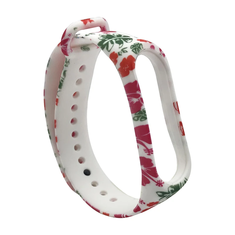 بند طرح گل گلی مدل RDF01 مناسب برای مچ بند هوشمند شیائومی Mi Band 3 /Mi Band 4