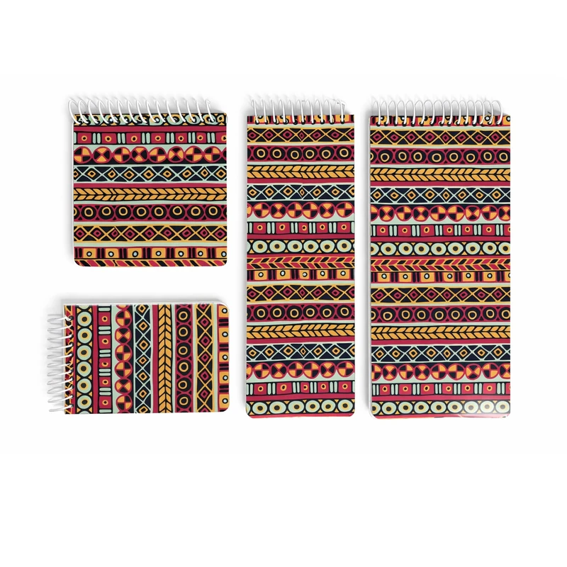 دفترچه یادداشت 50 برگ سیمی مدل فانتزی  بسته 4 عددی