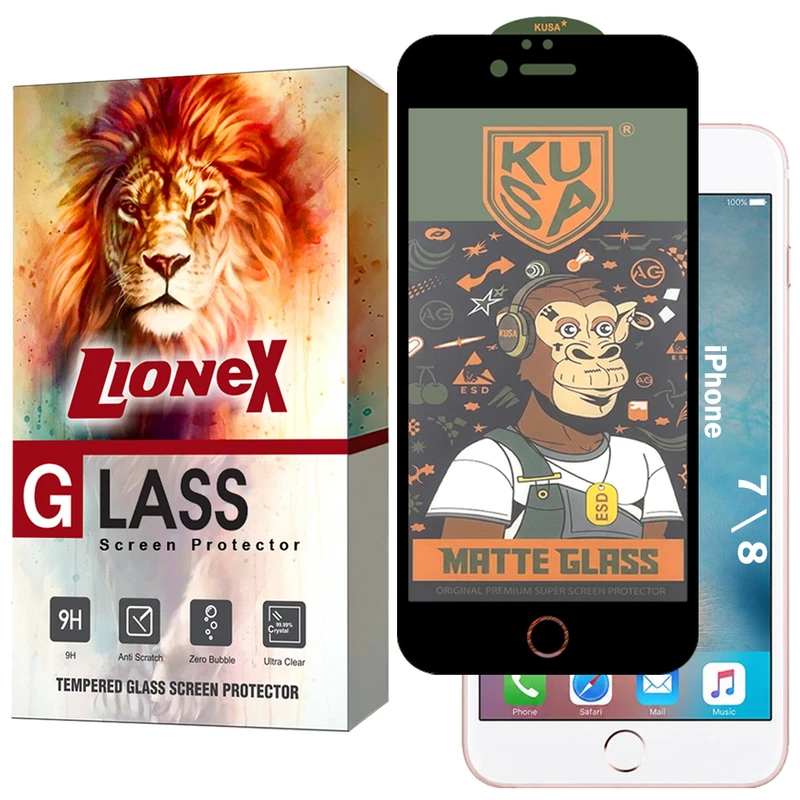 محافظ صفحه نمایش لایونکس مدل GKUSAL مناسب برای گوشی موبایل اپل iPhone 8 / iPhone 7