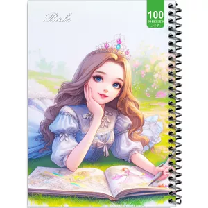 دفتر نقاشی 100 برگ بله طرح فانتزی دختر نقاش کد A4-N81
