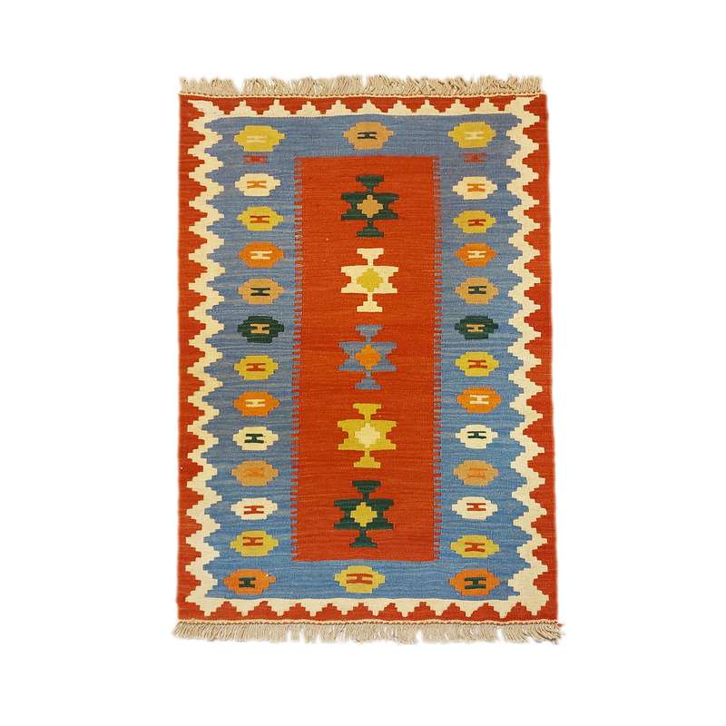 گلیم دستبافت یک متری طرح الوان کد 125809