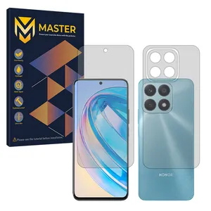 Master Resistant model transparent screen protector suitable for Honor X8a Mobile phone along with the back protector