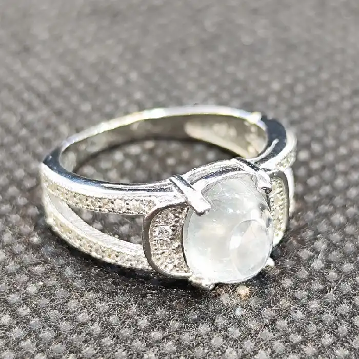 انگشتر نقره زنانه مدل سنگ در نجف کد 399