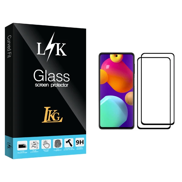 محافظ صفحه نمایش ال کا جی مدل LK Glass مناسب برای گوشی موبایل سامسونگ Galaxy M62 بسته دو عددی