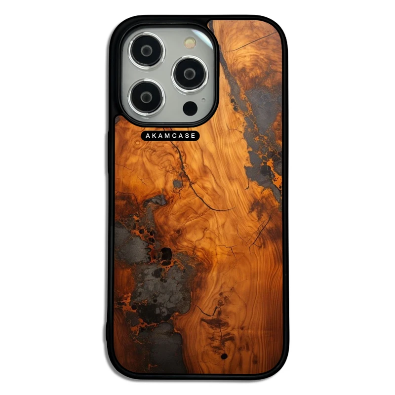 کاور آکام مدل AMC-WA14PRO-WOOD-15 مناسب برای گوشی موبایل اپل iPhone 14 Pro