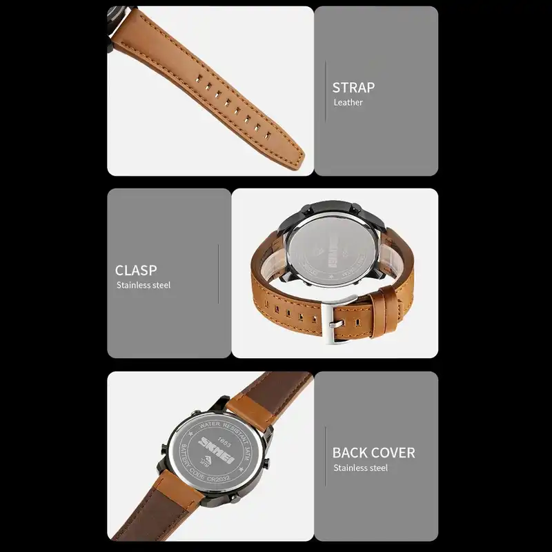 ساعت مچی عقربه ای اسکمی مدل 1653GRBN