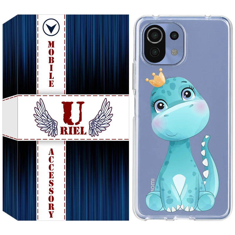 کاور یوریل مدل Clear کد 60 طرح دایناسور مناسب برای گوشی موبایل شیائومی Mi 11 Lite / 11 Lite 5G NE