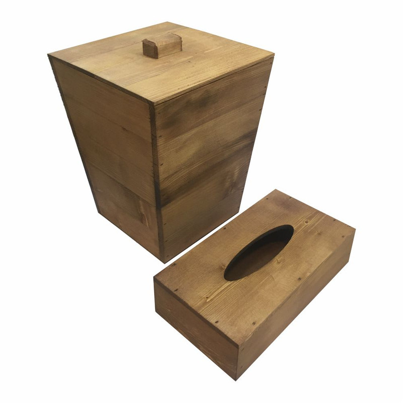 ست سطل و جعبه دستمال کاغذی مدل W12