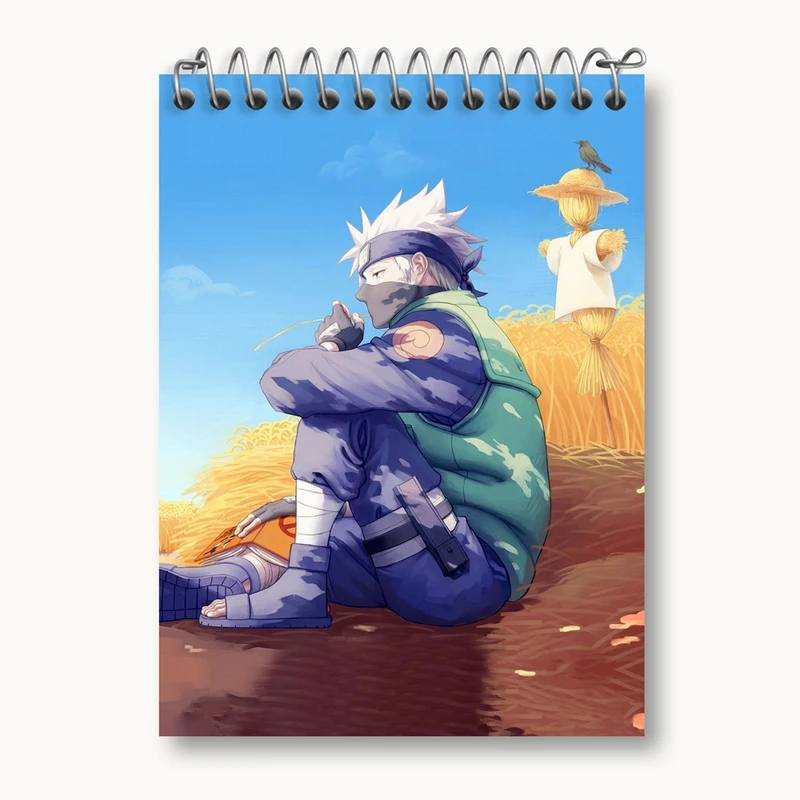 دفتر یادداشت 50 برگ خندالو مدل کاکاشی سنسه انیمه ناروتو Naruto کد 11228