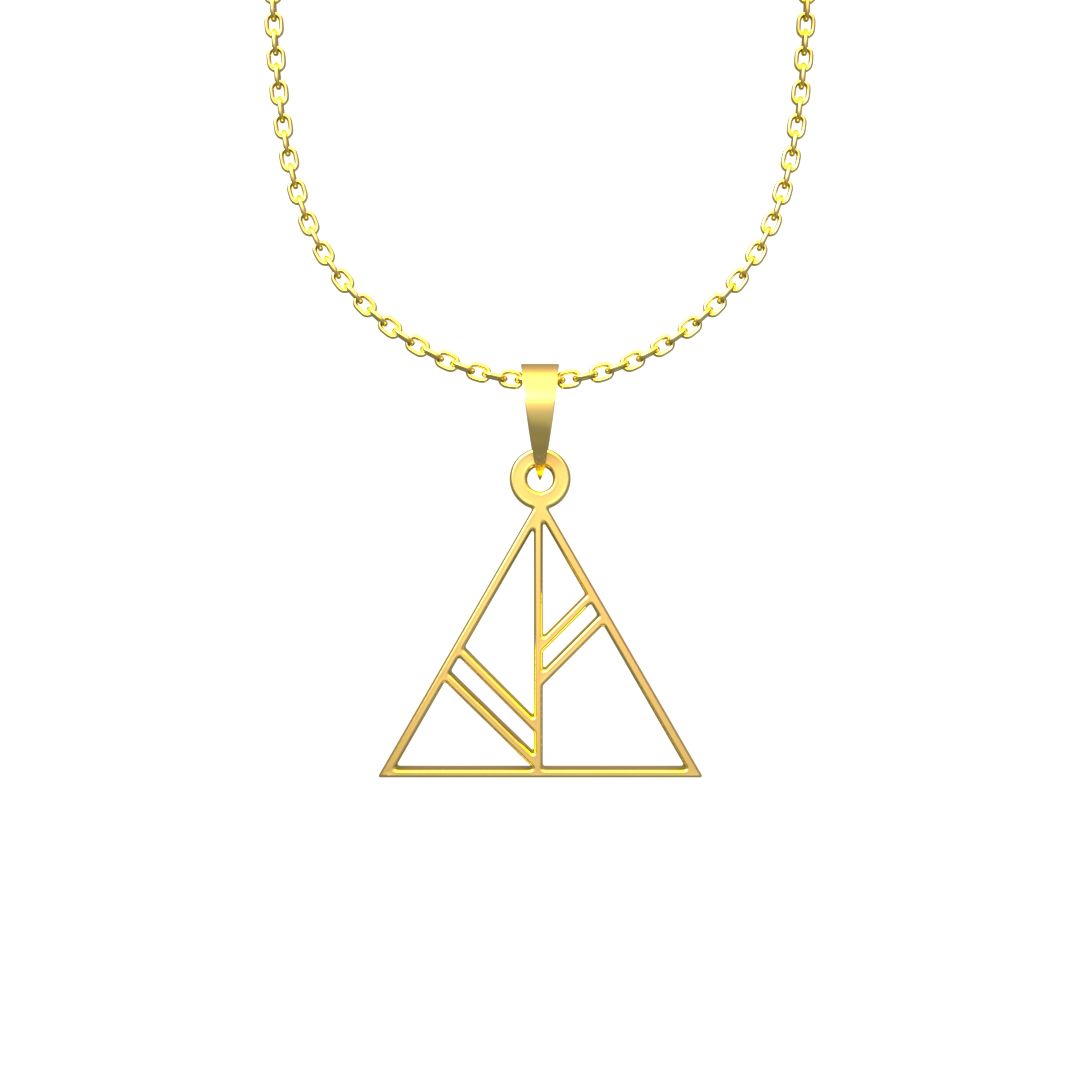 گردنبند طلا 18 عیار زنانه مدوپد مدل مثلث کد F3-1-1022 - - 5