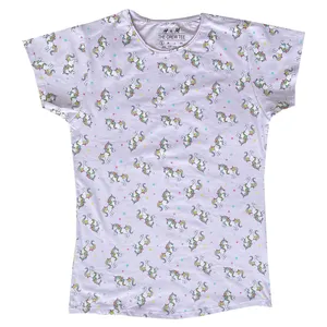 تی شرت آستین کوتاه زنانه اچ اند ام مدل یونیکورن