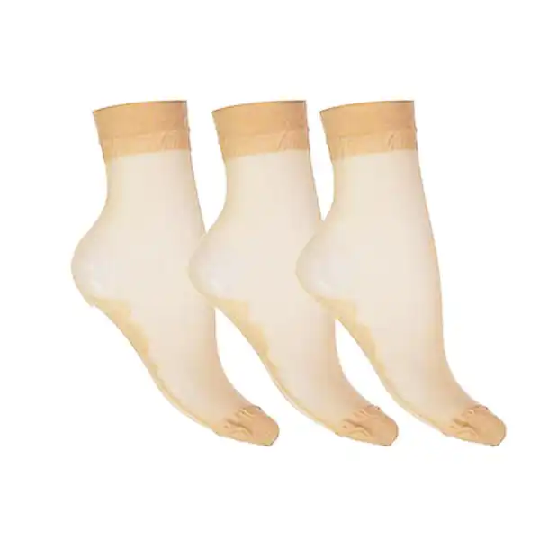 جوراب زنانه مدل شیشه ای بسته 3 عددی