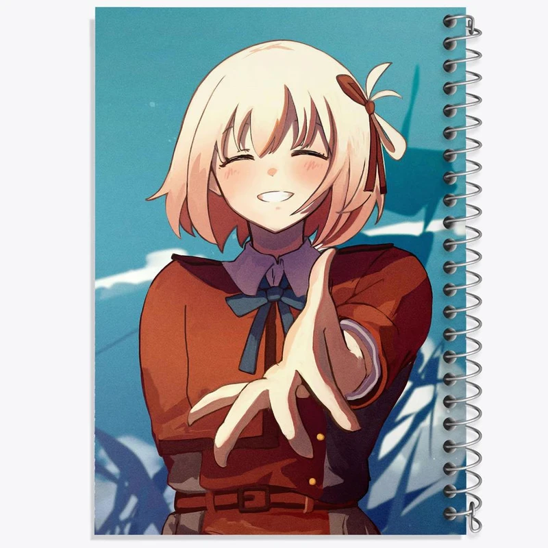 دفتر مشق 100 برگ خندالو طرح چیساتو انیمه لیکوریس ریکویل Lycoris Recoil کد 23027