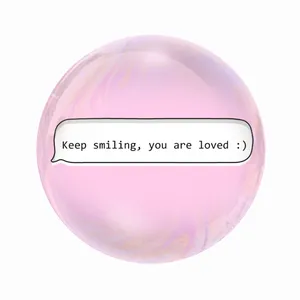 مگنت عرش طرح نوشته انگیزشی keep smiling you are loved کد Asm3409