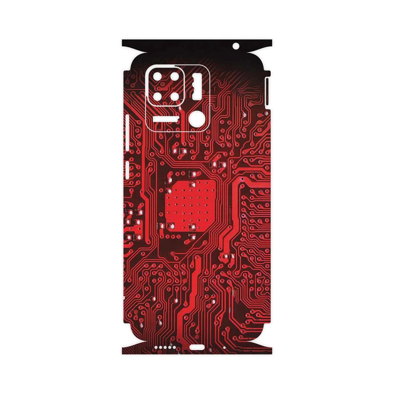 برچسب پوششی ماهوت مدل Red_Printed_Circuit_Board-FullSkin مناسب برای گوشی موبایل شیائومی Redmi 10 Power