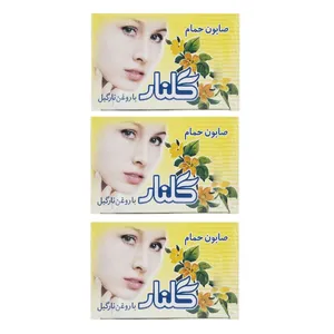 صابون شستشو گلنار مدل SOL8 وزن 130 گرم مجموعه 3 عددی