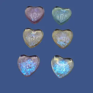 پیکسل تزیین ناخن مدل قلب کریستالی بسته 6 عددی