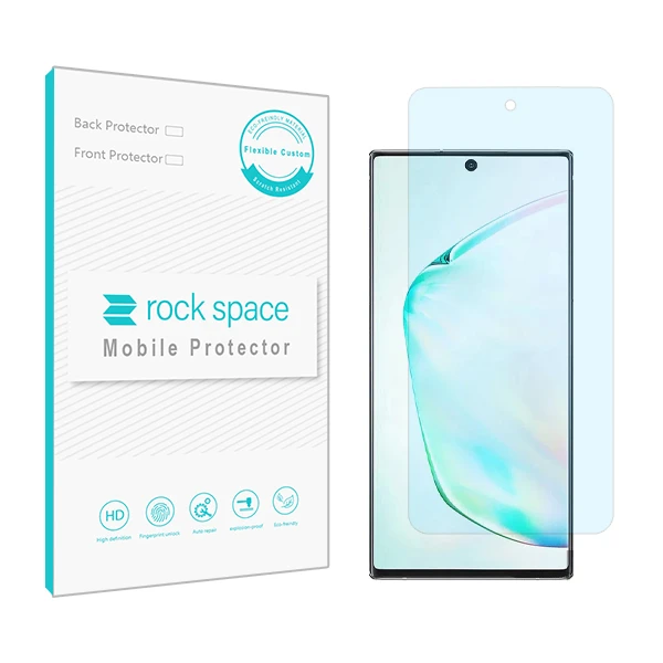 محافظ صفحه نمایش ضد اشعه آبی راک اسپیس مدل HyBLU مناسب برای گوشی موبایل سامسونگ Galaxy  NOTE 10 PLUS