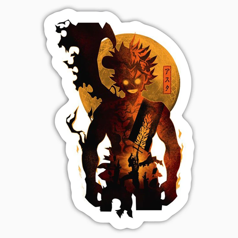 استیکر لپ تاپ و موبایل بووم طرح انیمه Black Clover مدل Asta کد JD29 