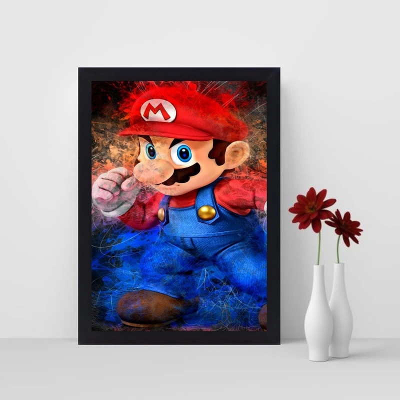 استیکر و تابلو کودک و نوزاد گیم دکور طرح انیمیشن ماریو مدل mario