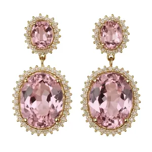 گوشواره آويز زنانه مدل جواهرى