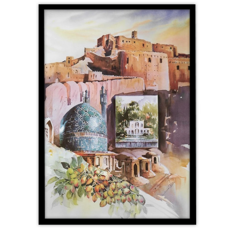 تابلو بکلیت طرح نقاشی ایران ارگ بم کرمان مدل B-15447