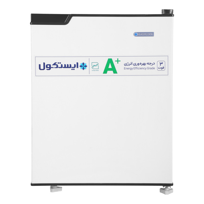 یخچال 3 فوت ایستکول مدل 2403، با ارتفاع 59، عمق 53 و پهنای 45 سانتی‌ متر، میزان مصرف انرژی A+، دارای 2 طبقه، دارای سیستم دیفراست