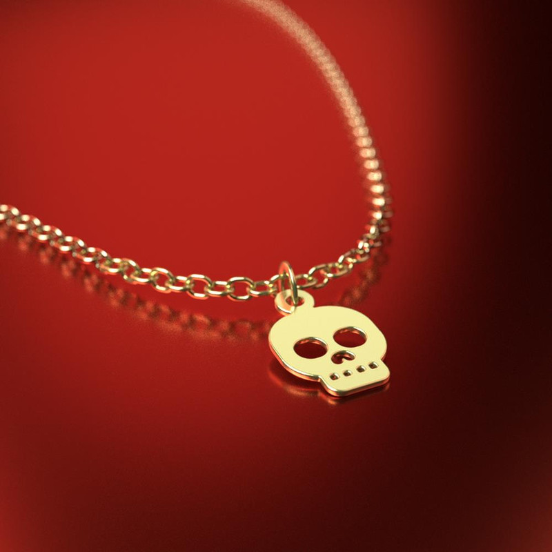 آویز ساعت طلا 18 عیار زنانه مدوپد مدل جمجمه کد CA10585