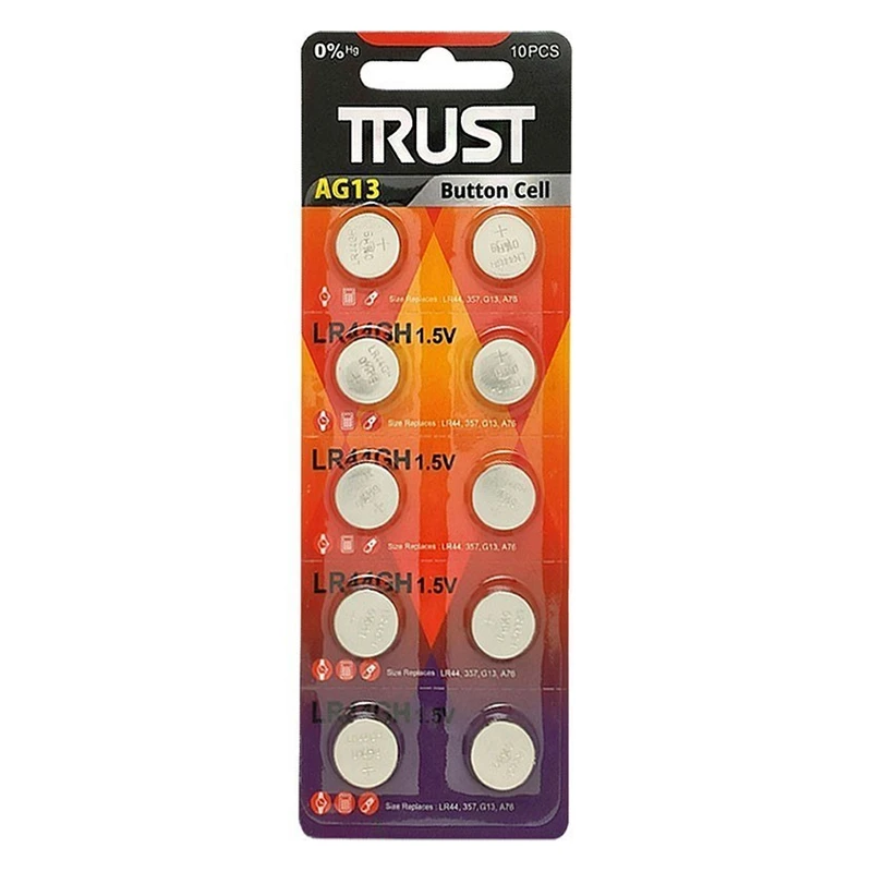 باتری سکه ای تراست مدل AG13 بسته 10 عددی