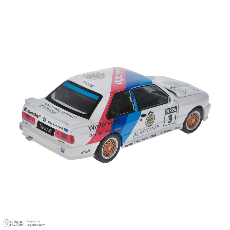 ماکت ماشین ناب سل مدل بی ام و رالی فلزی BMW E30 M3 به همراه جاسوییچی