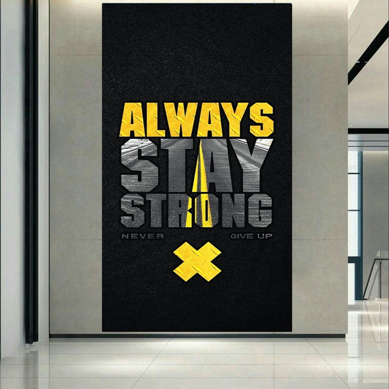 تابلو بوم طرح انگیزشی مدل Always Stay Strong کد AR2990