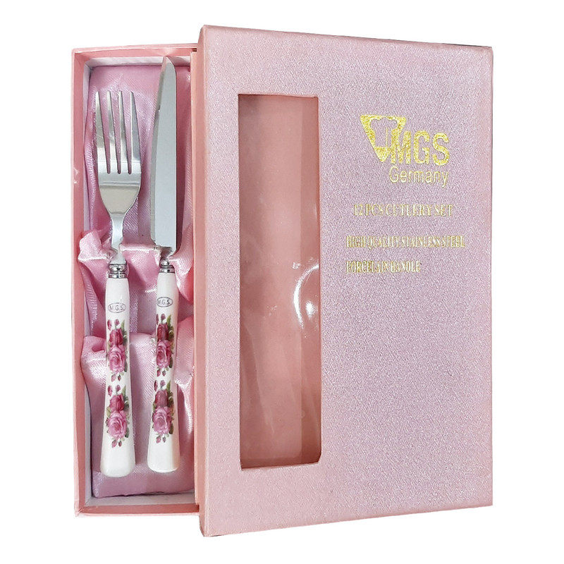 ست کارد و چنگال میوه خوری 12 پارچه ام جی اس کد 102