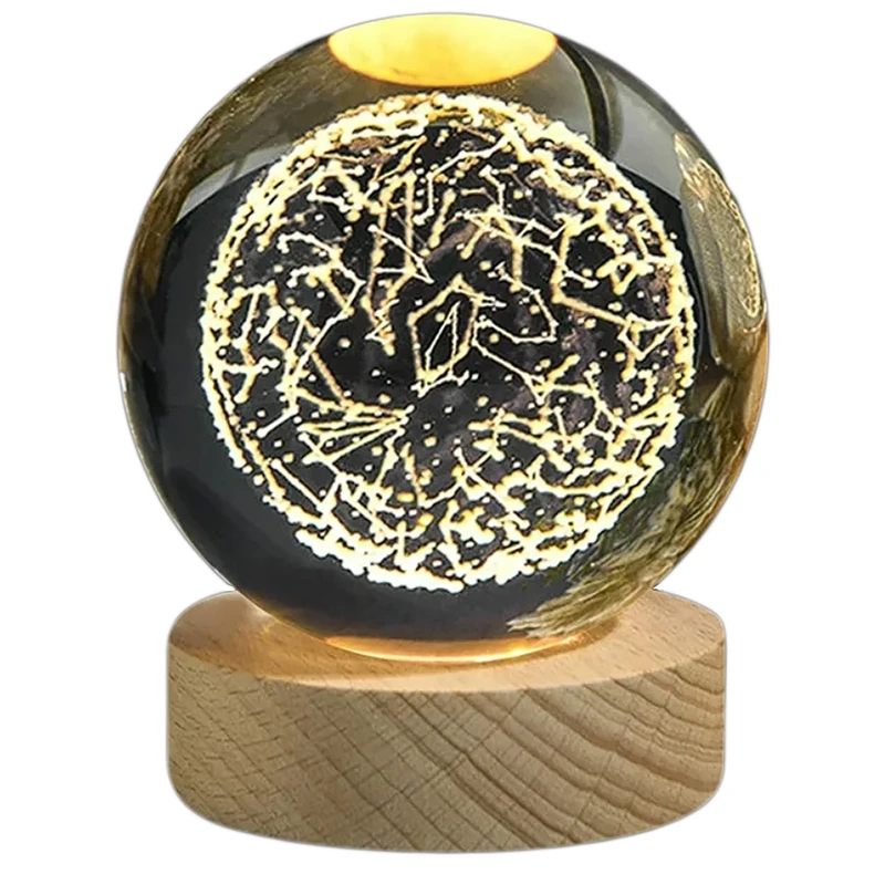 چراغ خواب مدل گوی شیشه ای طرح صور فلکی کد 3144