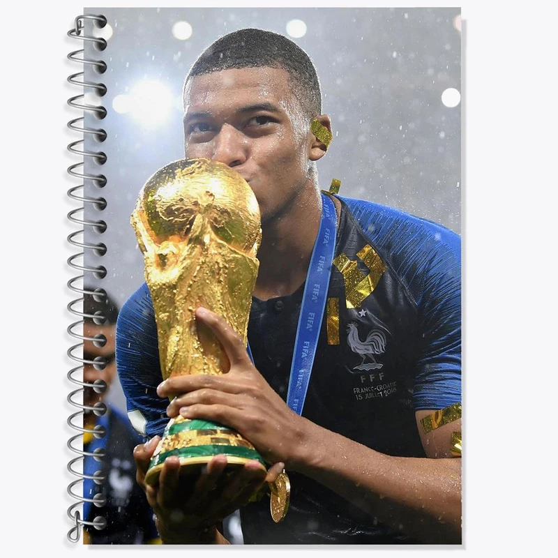 دفتر زبان 50 برگ خندالو مدل سه خط طرح امباپه کد 27601