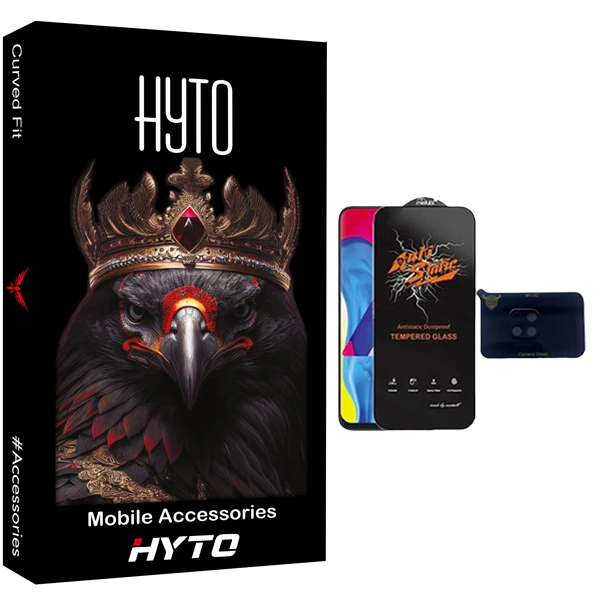 محافظ صفحه نمایش هیتو مدل Antistatic Glavers مناسب برای گوشی موبایل سامسونگ galaxy A10 به همراه محافظ لنز دوربین