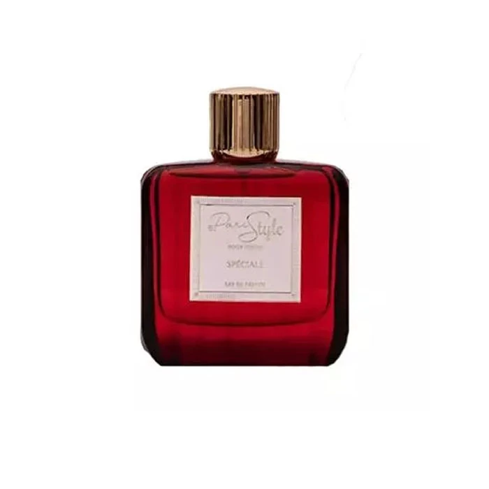 ادوپرفیوم زنانه پاریس استایل مدل speciale pour femme با رایحه گرم و شیرین حجم 100 میلی‌لیتر