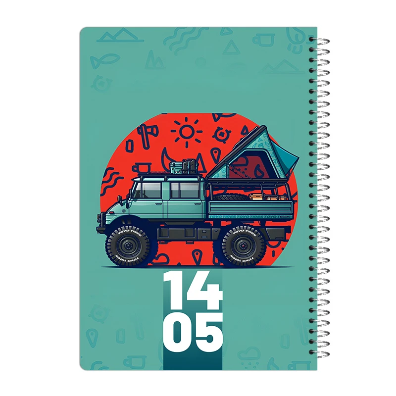  سررسید سال 1405 آی چاپ مدل فانتزی طرح کمپینگ کد sr08