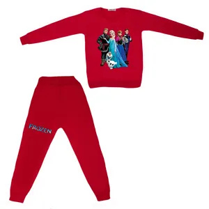 ست تی شرت آستین بلند و شلوار دخترانه مدل frozen