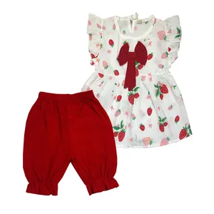 ست پیراهن و شلوارک دخترانه مدل آچالیا کد SSKP003