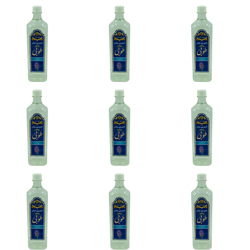 عرق شیرین بیان گلاب طوبی - 1 لیتر بسته 9 عددی