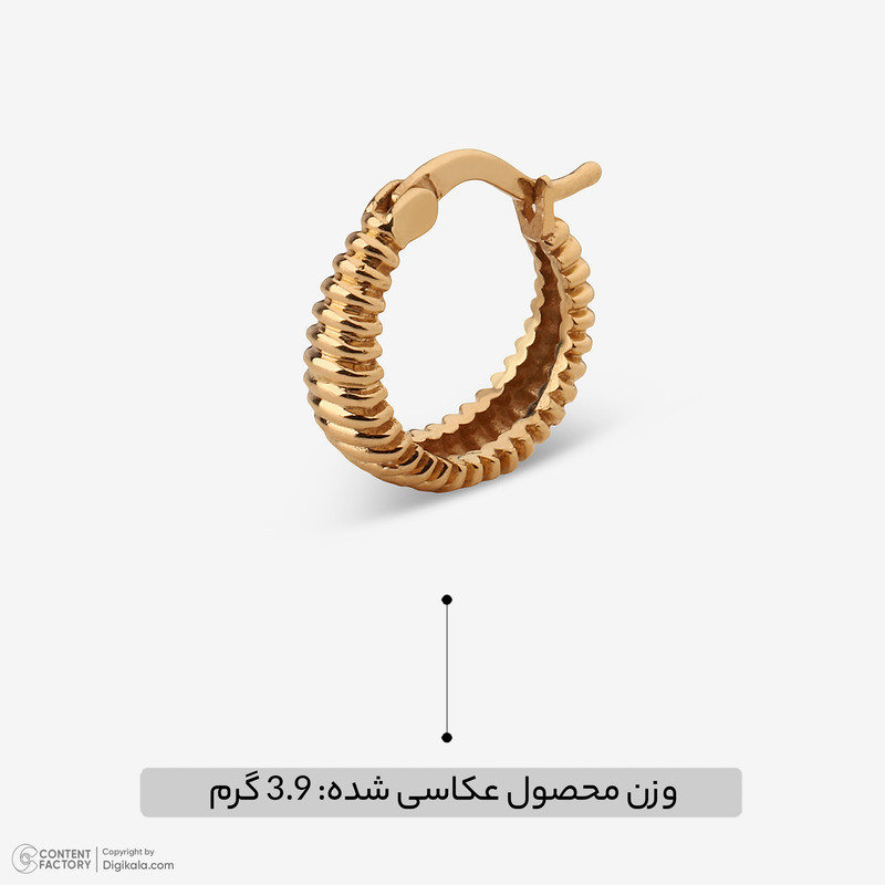 گوشواره کلیپسی طلا 18 عیار زنانه ماوی گالری مدل نبات - 5