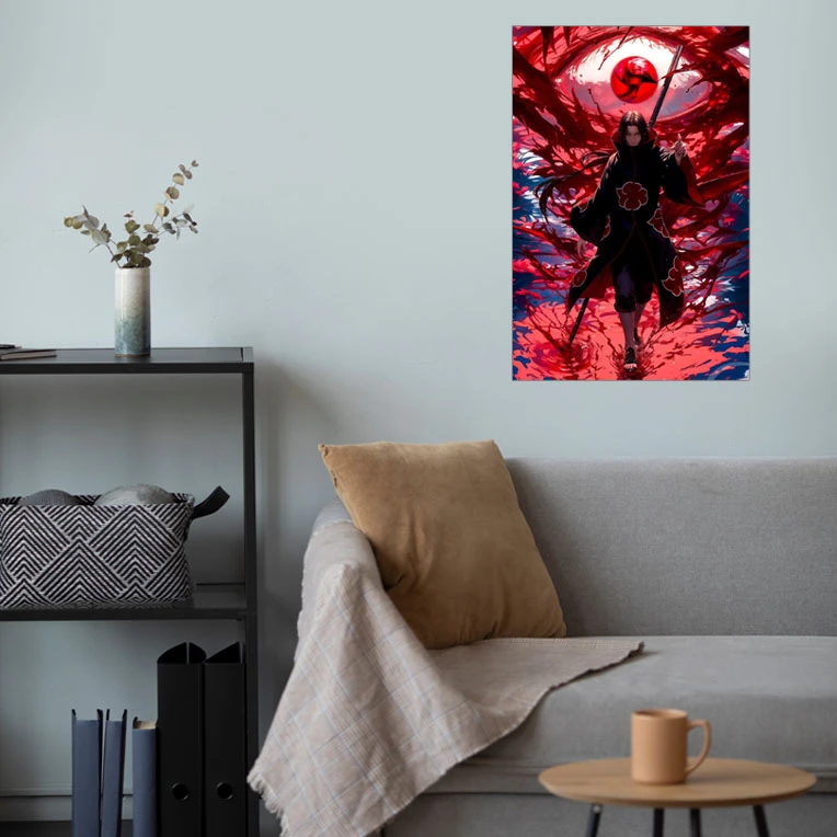 پوستر گوفی مدل ایتاچی انیمه ناروتو طرح Itachi Red Eye Naruto Anime کد EYE32