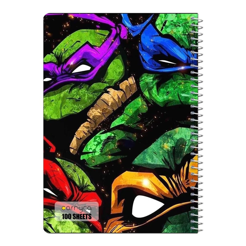 دفتر مشق 100 برگ سیمی کارنیکا طرح لاک پشت های نینجا Teenage Mutant Ninja Turtles کد 15553